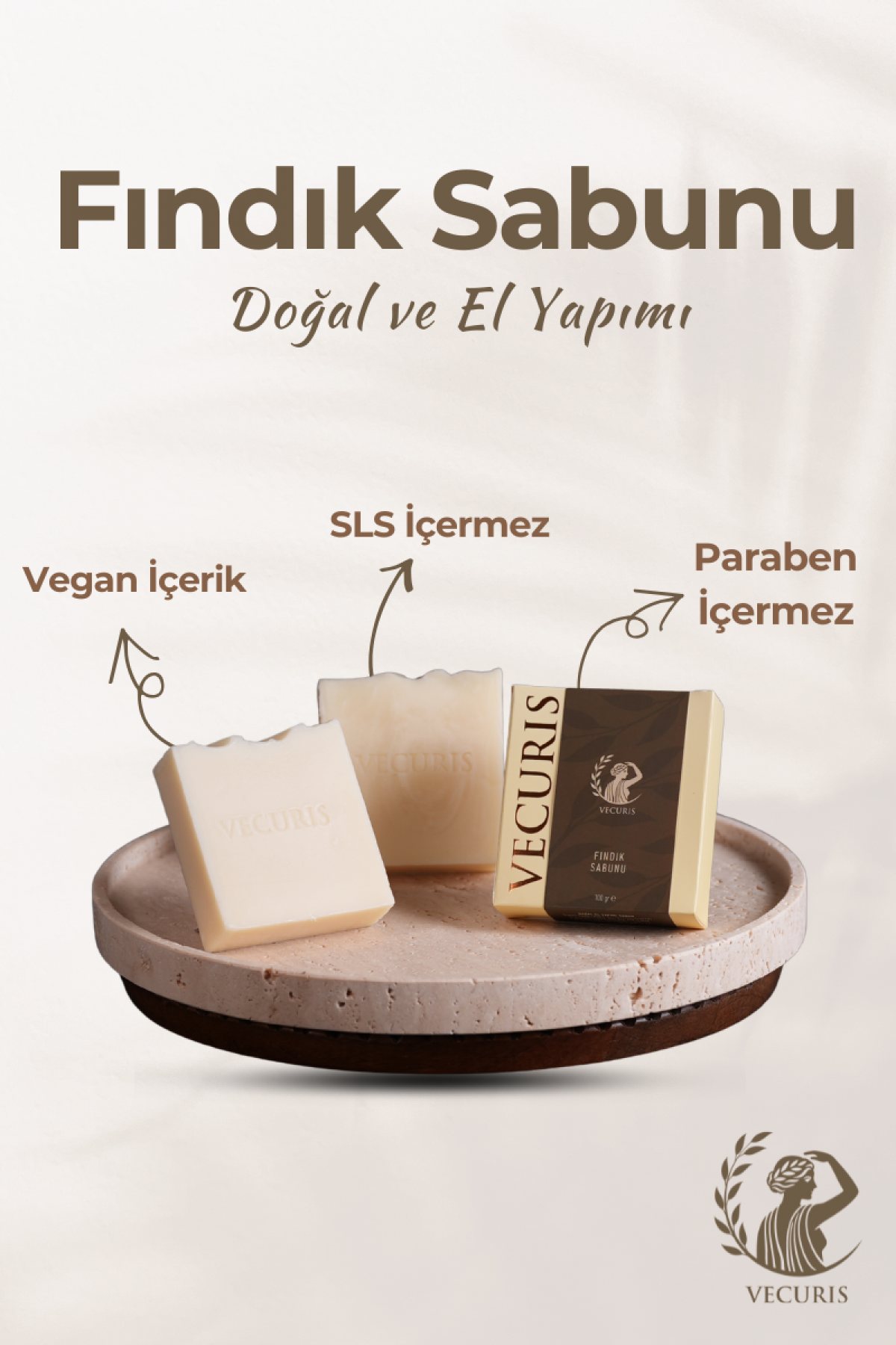 Yoğun Nemlendirici Fındık Sabunu | Fındık Yağı, E Vitamini | Doğal Sabun