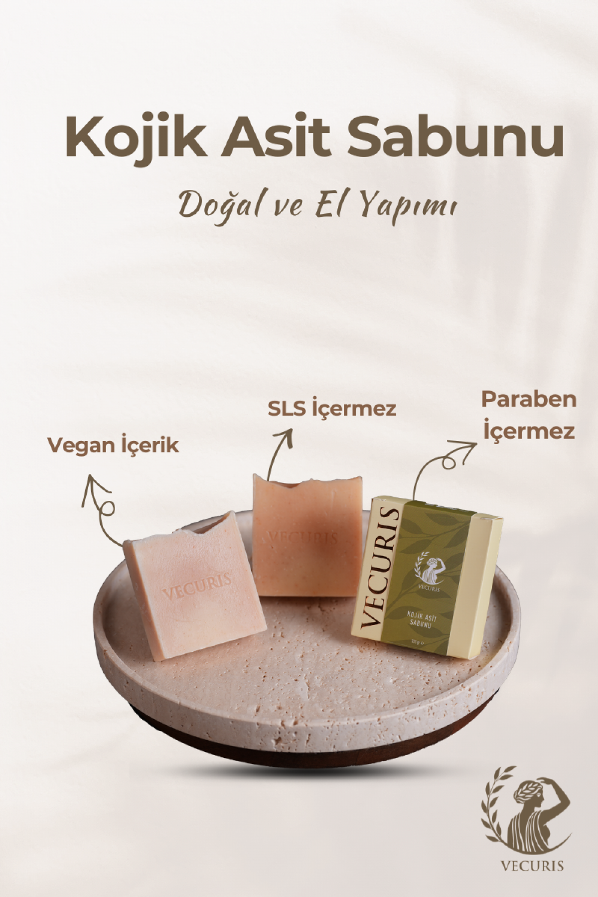 Leke Karşıtı Kojik Asit Sabunu | Kojik Asit, C Vitamini, Hyalüronik Asit | Doğal Sabun