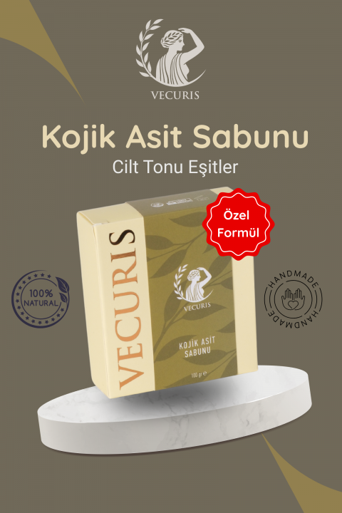 Leke Karşıtı Kojik Asit Sabunu | Kojik Asit, C Vitamini, Hyalüronik Asit | Doğal Sabun