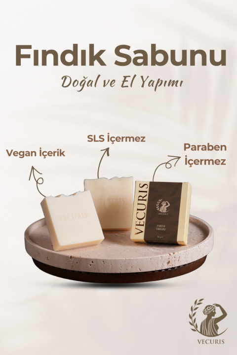 Yoğun Nemlendirici Fındık Sabunu | Fındık Yağı, E Vitamini | Doğal Sabun