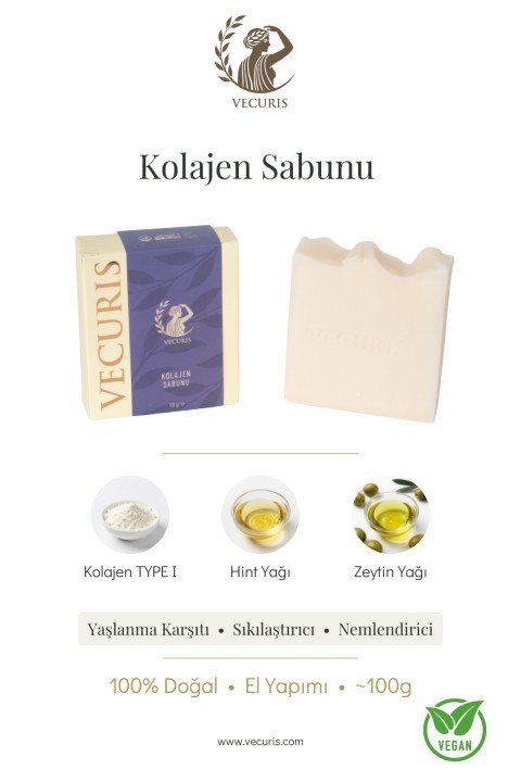 Yaşlanmayı Önleyici Kolajen Sabunu | Hidrolize Kolajen | Doğal Sabun