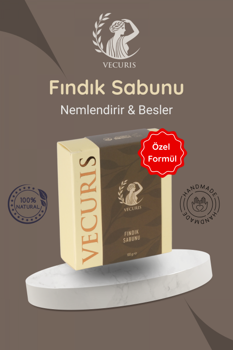 Yoğun Nemlendirici Fındık Sabunu | Fındık Yağı, E Vitamini | Doğal Sabun