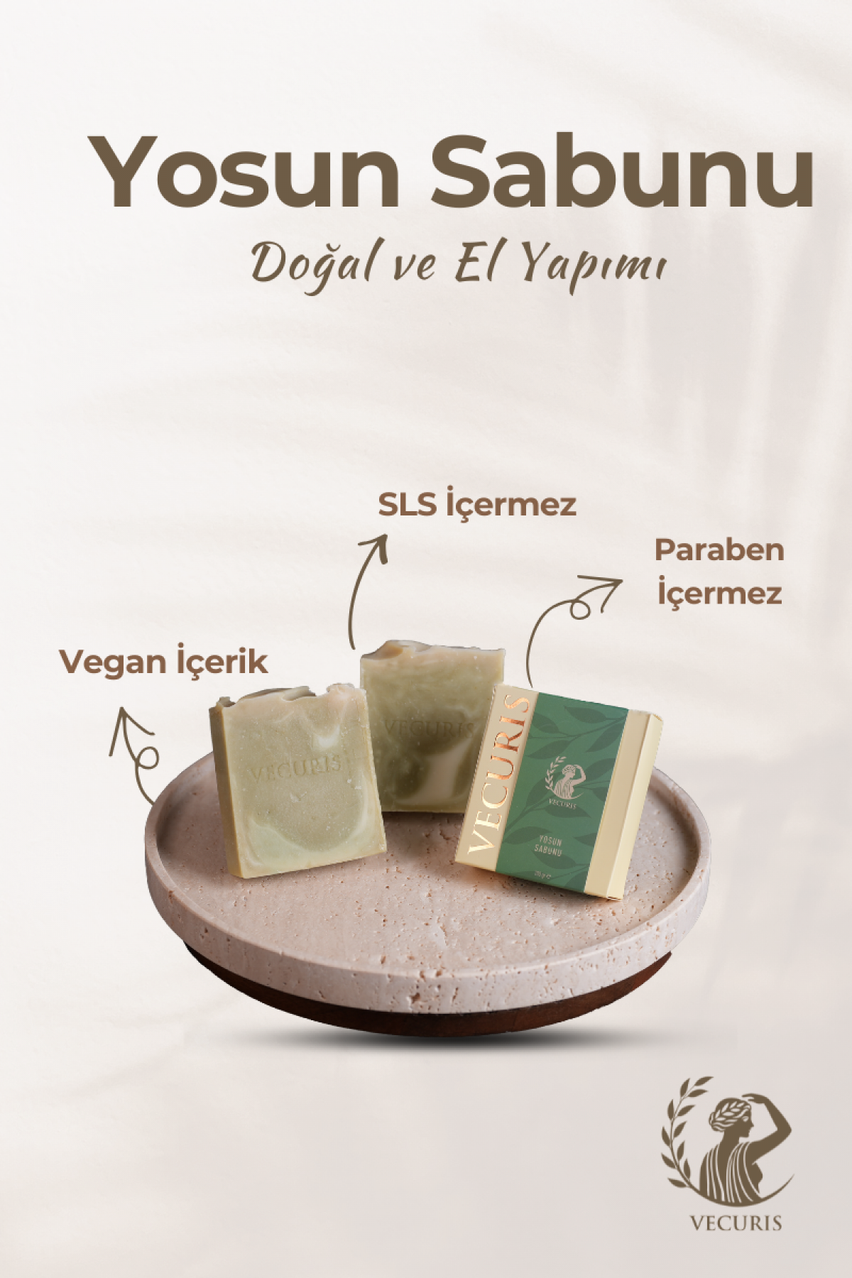 Selülit Karşıtı Yosun Sabunu | Deniz Yosunu, Mineral Tuzlar | Doğal Sabun